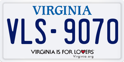 VA license plate VLS9070