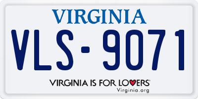 VA license plate VLS9071