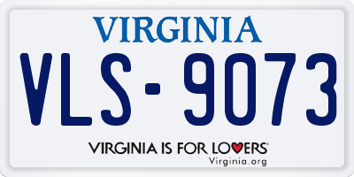 VA license plate VLS9073