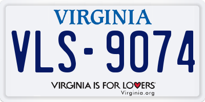 VA license plate VLS9074