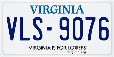 VA license plate VLS9076