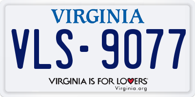 VA license plate VLS9077