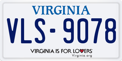 VA license plate VLS9078