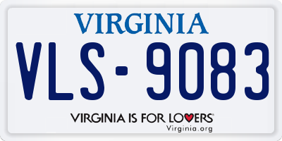 VA license plate VLS9083