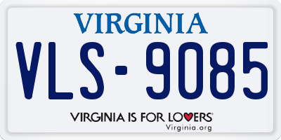 VA license plate VLS9085