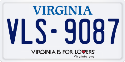 VA license plate VLS9087