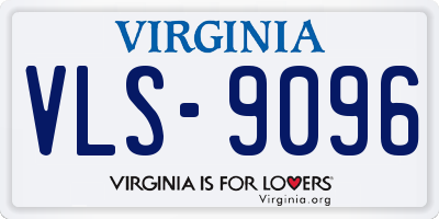 VA license plate VLS9096