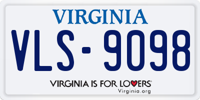 VA license plate VLS9098