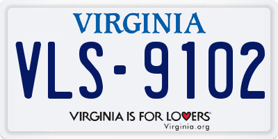 VA license plate VLS9102