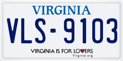 VA license plate VLS9103