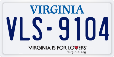 VA license plate VLS9104