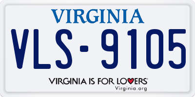 VA license plate VLS9105