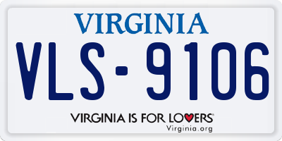 VA license plate VLS9106