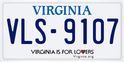 VA license plate VLS9107