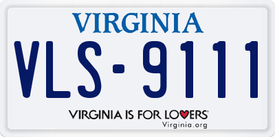 VA license plate VLS9111