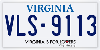 VA license plate VLS9113