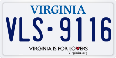 VA license plate VLS9116