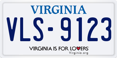 VA license plate VLS9123