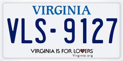 VA license plate VLS9127
