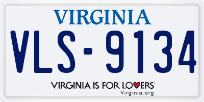 VA license plate VLS9134