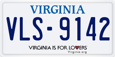 VA license plate VLS9142