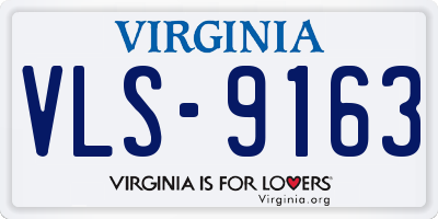 VA license plate VLS9163