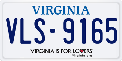 VA license plate VLS9165