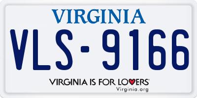 VA license plate VLS9166
