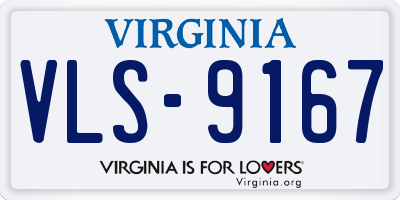 VA license plate VLS9167