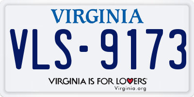 VA license plate VLS9173