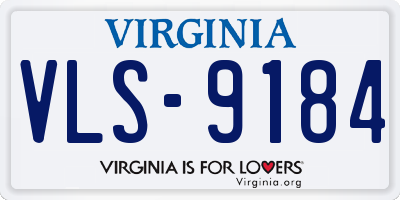 VA license plate VLS9184