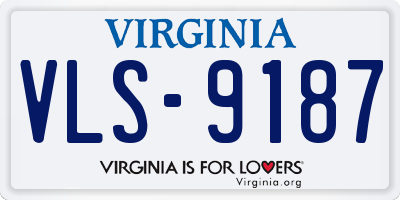 VA license plate VLS9187