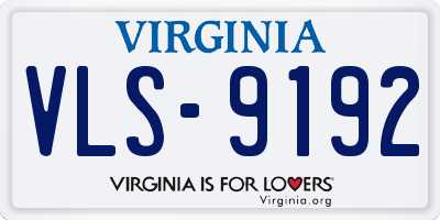 VA license plate VLS9192