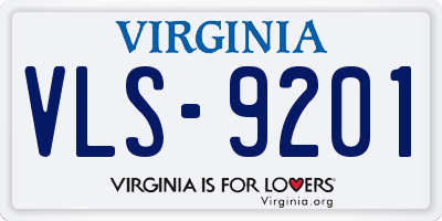 VA license plate VLS9201