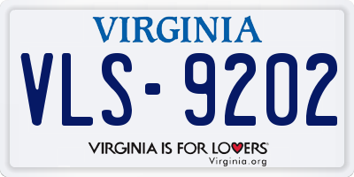 VA license plate VLS9202