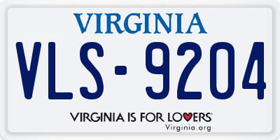 VA license plate VLS9204