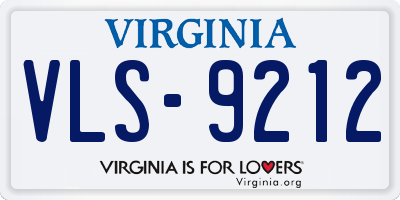 VA license plate VLS9212