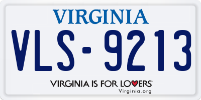 VA license plate VLS9213