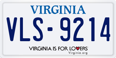 VA license plate VLS9214