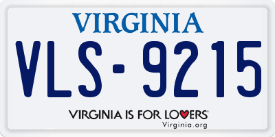VA license plate VLS9215