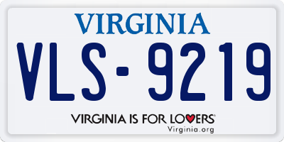 VA license plate VLS9219