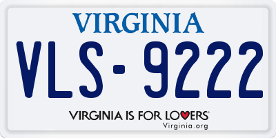VA license plate VLS9222