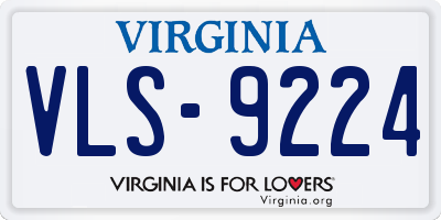 VA license plate VLS9224