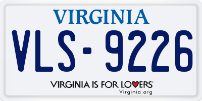 VA license plate VLS9226