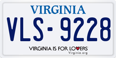 VA license plate VLS9228