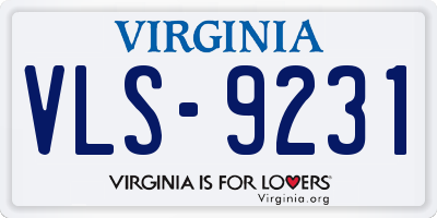VA license plate VLS9231