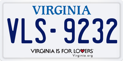 VA license plate VLS9232