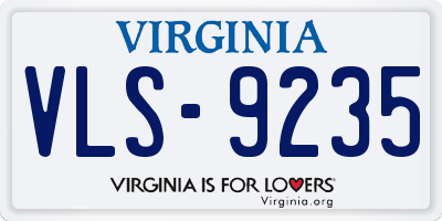 VA license plate VLS9235