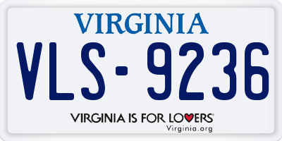 VA license plate VLS9236