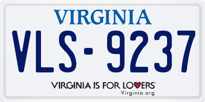 VA license plate VLS9237
